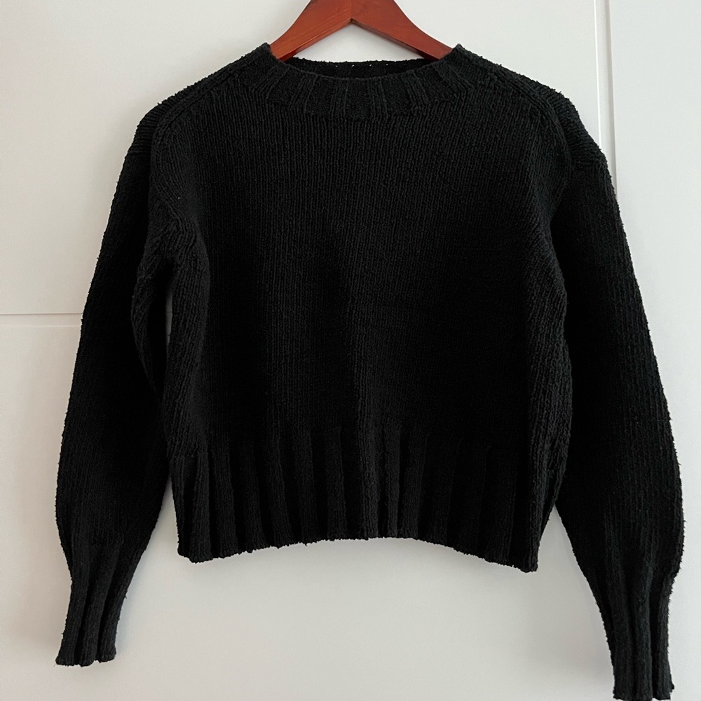 J. Crew Women's Black Crew Neck Sweater